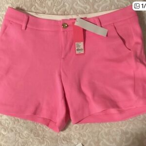 Lilly Pulitzer Hot Pink Tailored Bermuda Shorts